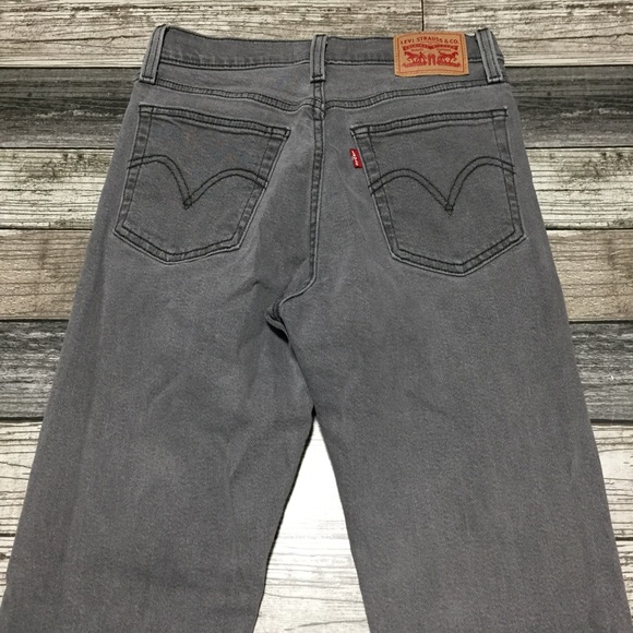 Levi’s Wedgie Straight Jeans Women’s 27 Gray Button Fly Stretch (Inseam 26) - Picture 8 of 10